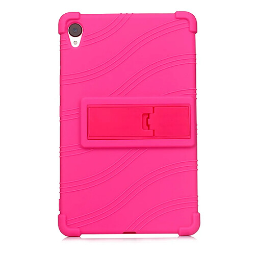 Coque en silicone Souple avec béquille rose pour votre Huawei MediaPad M6 8.4 pouces