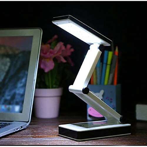 BESTA Lampe de bureau portable LED super lumineuse : pliable, contrôle tactile, 3 niveaux de luminosité réglables, batterie et alimentation USB.