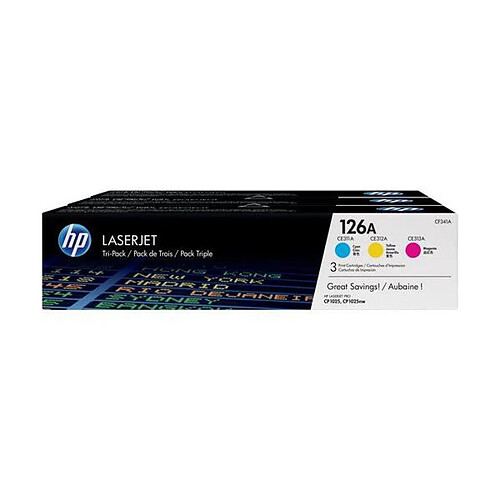 HP 126A Toner d'origine Pack de 3 Cyan Magenta Jaune