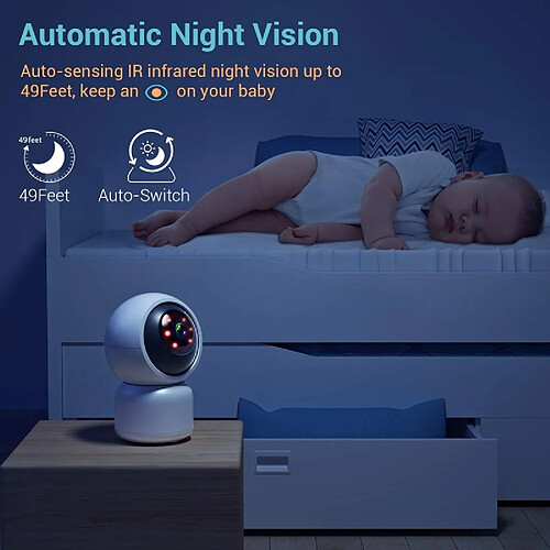 Universal Caméra WIFI mini caméra de sécurité nuage avec caméra de suivi automatique maison 1080p HD Tuya caméra IP pour soins aux bébés surveillance à domicile | Caméras de surveillance