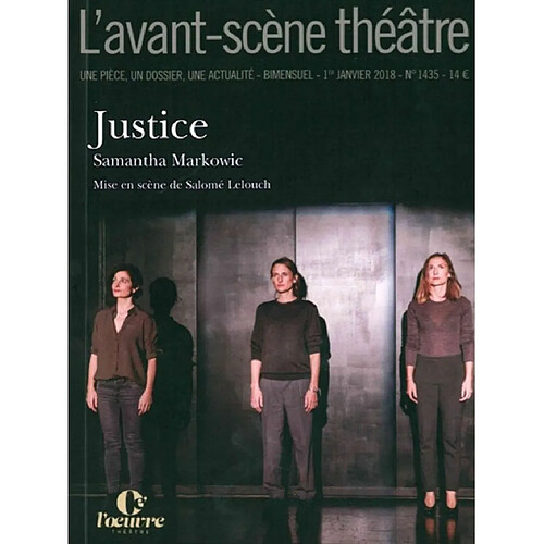 Avant-scène théâtre (L'), n° 1435. Justice · Occasion