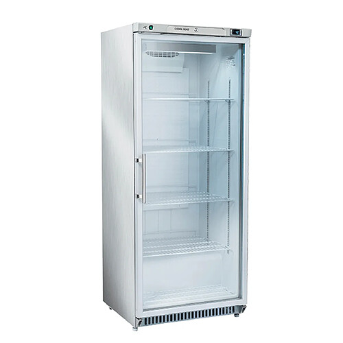 COOLHEAD Armoire Réfrigérée Positive Inox 600 L - Porte Vitrée - Cool Head