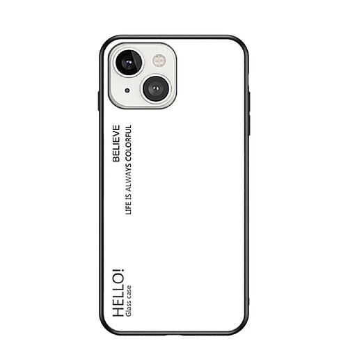 Coque en TPU à motif dégradé, anti-rayures, hybride blanc pour votre Apple iPhone 13 6.1 pouces