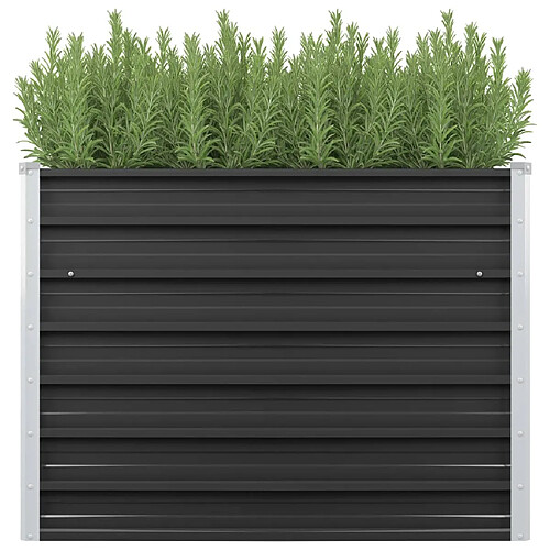 vidaXL Lit surélevé de jardin Anthracite 100x40x77 cm Acier galvanisé