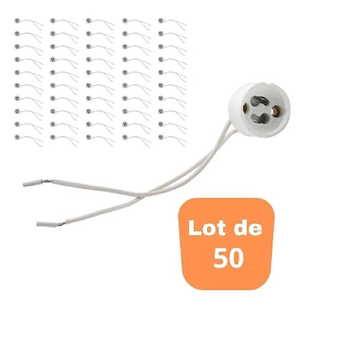 HOROZ ELECTRIC Lot de 50 Douilles GU10 pour ampoule LED ou halogène