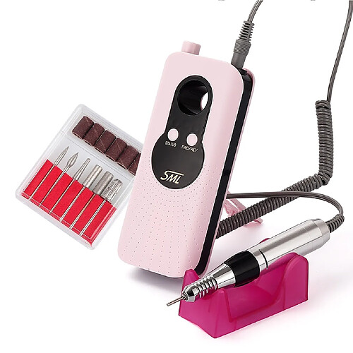 Universal Perceuse à ongles à 35 000 rpm Pédicure portable rechargeable Matériel de polissage électrothermique forcé Découpeuse à ongles mécanique | Perceuse à ongles électrique (rose) \ r