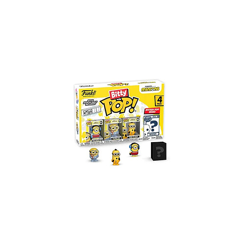 Funko Les Minions - Pack 4 figurines Bitty POP! Roller Skating Stuart 2,5 cm