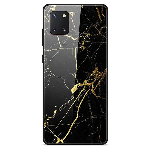 Coque en TPU impression de motifs fantaisie en verre hybride motif doré pour votre Samsung Galaxy A81/Note 10 Lite/M60s