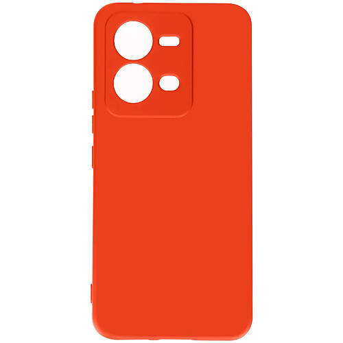 Avizar Coque pour Vivo X80 Lite Silicone Semi-Rigide Finition Mate Dragonne Rouge