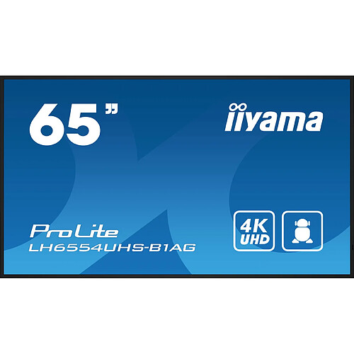 iiyama LH5554UHS-B1AG affichage de messages Panneau plat de signalisation numérique 138,7 cm (54.6") LCD Wifi 500 cd/m² 4K Ultra HD Noir Intégré dans le processeur Android 11 24/7