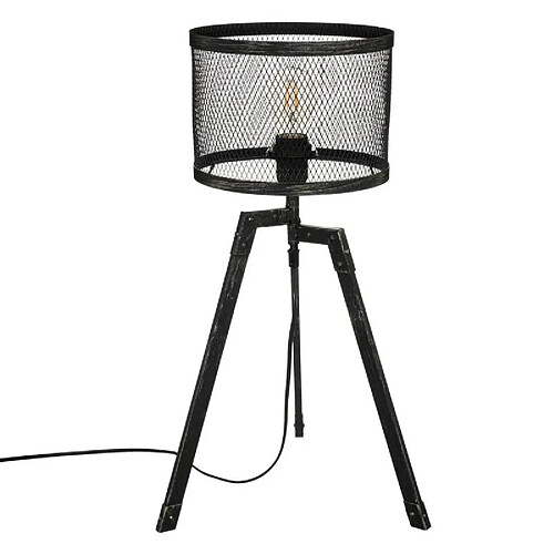 Atmosphera, Createur D'Interieur Lampe avec trépied Noah H56 cm Noir - ATMOSPHERA