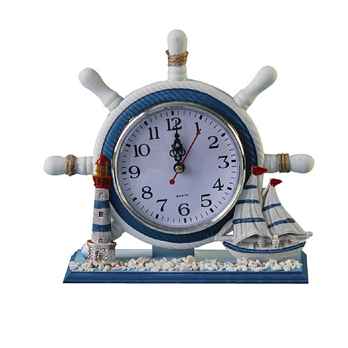 Style méditerranée volant design horloge décoration nautique bureau horloge