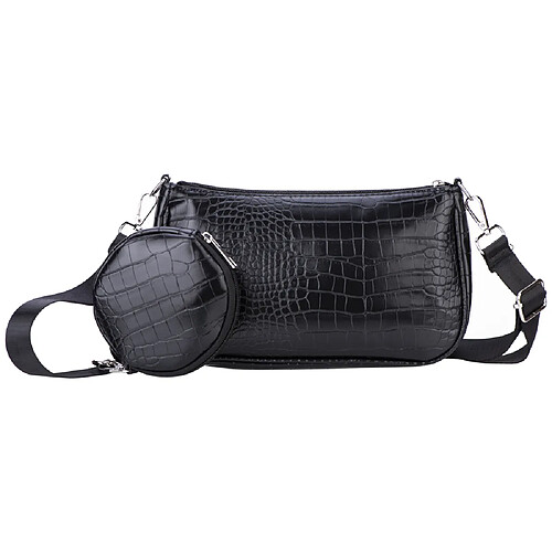 Eko Sac bandoulière avec pochette ronde Modèle Ancolis Noir