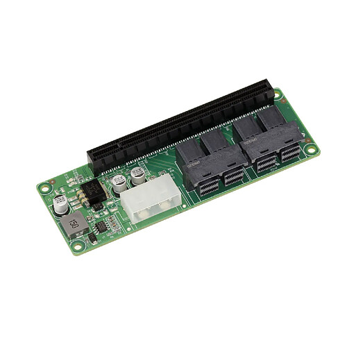 Kalea-Informatique Riser réplicateur de port 4x SFF-8643 vers PCIe 16x Mini SAS SFF8643 HD 4i