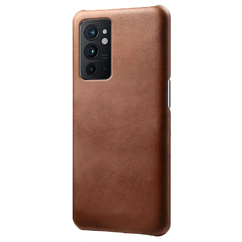 Coque en TPU + PU KSQ léger, marron pour votre OnePlus 9RT 5G