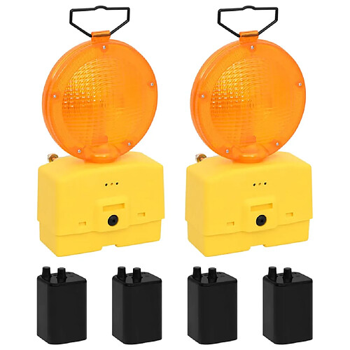 vidaXL Lampes de chantier 2 pcs avec piles 18x8x37 cm