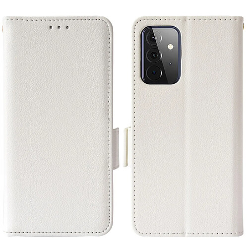 Etui en PU texture litchi, anti-rayures avec support blanc pour votre Samsung Galaxy A53 5G