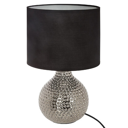 Atmosphera, Createur D'Interieur Lampe à poser design martelé Angie - H. 38 cm - Argent