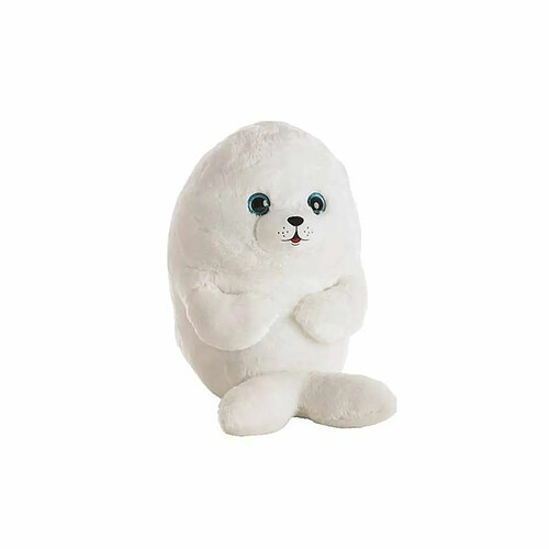 BigBuy Fun Jouet Peluche Phoque Blanc 18 cm