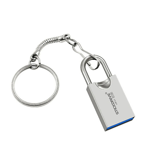 Wewoo Clé USB STICKDRIVE 128 Go USB 3.0 haute vitesse Creative Love Lock U disque métallique Gris argenté