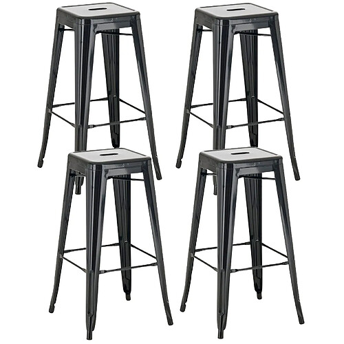 Decoshop26 Lot de 4 tabourets de bar style industriel avec repose-pieds en métal noir 10_0000939