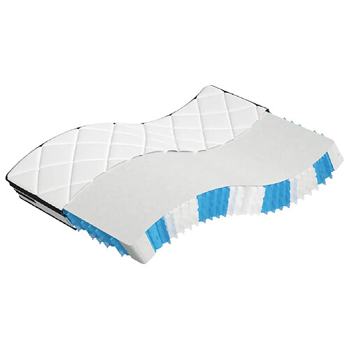 vidaXL Matelas à ressorts ensachés moyen plus 140x190 cm