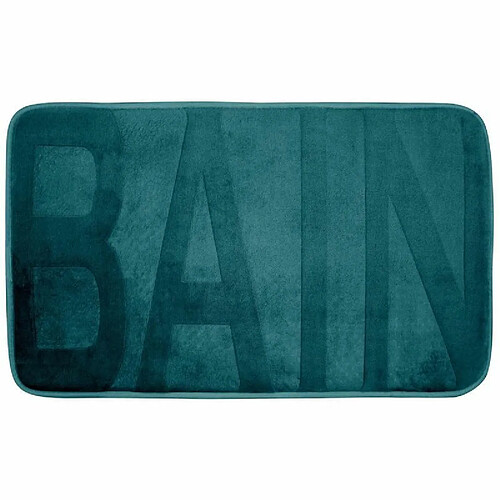 Paris Prix Tapis de Bain Microfibre Relief 45x75cm Bleu Canard