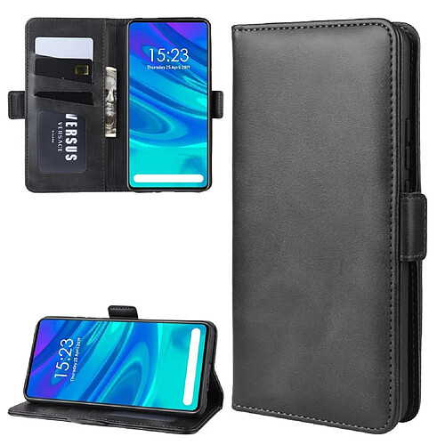 Wewoo Housse Coque Pour Huawei P Smart Z / Y9 Prime 2019 / Profitez de 10 Plus Double Boucle Crazy Horse Business Holster de téléphone portable avec fonction de support de portefeuille de carte Noir