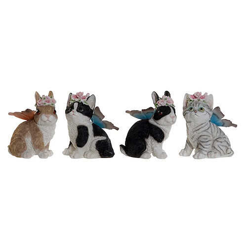 Figurine Décorative DKD Home Decor 11 x 13 x 15 cm Résine animaux (4 Unités)