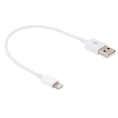 Wewoo Câble blanc pour iPhone X / 8 & 8 Plus / 7 & 7 Plus / 6 & 6s & 6 Plus & 6s Plus / iPad 20cm Lightning à USB 2.0 données / de chargeur,