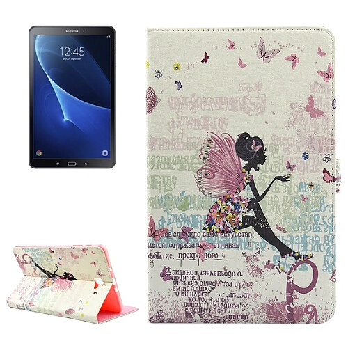 Wewoo Housse Étui pour Samsung Galaxy Tab A 10.1 2016 / P580 papillon fée motif diamant incrusté horizontal en cuir flip avec support