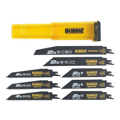 Coffret de 8 lames 2X long life DEWALT - DT2443L-QZ