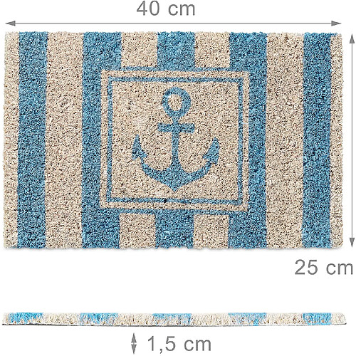 Helloshop26 Mini paillasson tapis de sol porte d’entrée essuie-pieds enfants fibres coco 13_0001664