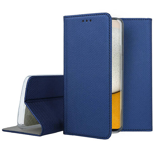 Htdmobiles Housse pour Samsung Galaxy A15 4G / 5G - etui coque pochette portefeuille + film ecran - BLEU MAGNET