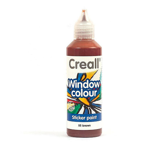 Graines Creatives Peinture repositionnable pour vitres Creall Glass 80 ml - marron