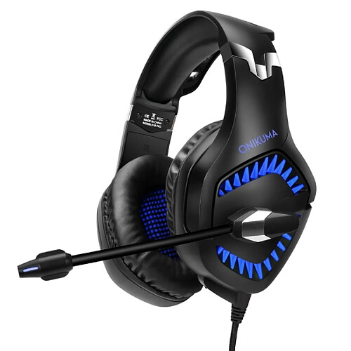 Wewoo Casque de jeu Surround stéréo avec microphone et lampes à DEL (noir, bleu)