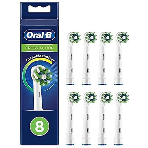 Oral-B Lot de 8 brossettes Cross Action CleanMaximizer