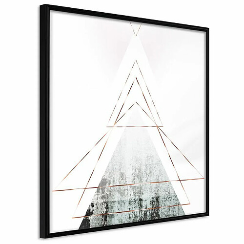 Paris Prix Affiche Murale Encadrée Snow-Capped Peak 30 x 30 cm Noir