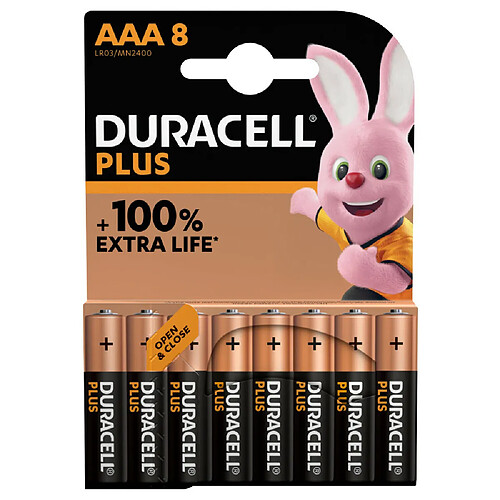 Duracell Plus AAA 8 pcs 100%