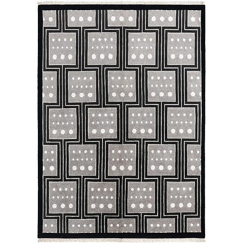 Vidal Tapis de laine 239x170 noir Darya