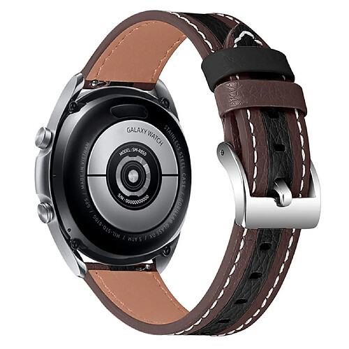 Bracelet en cuir véritable 20mm, réglable, marron noir pour votre Huawei Watch GT 2 42mm/Watch 2