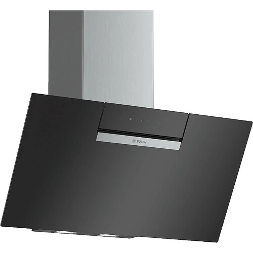 Hotte décorative inclinée 80cm 669m3/h noir - dwk87em60 - BOSCH