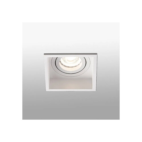 Faro Barcelona Downlight encastré carré inclinable blanc, GU10