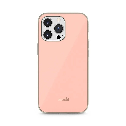 Moshi iGlaze - Coque Hybride Premium pour iPhone 13 Pro (Système SnapTo) (Dahlia Pink)