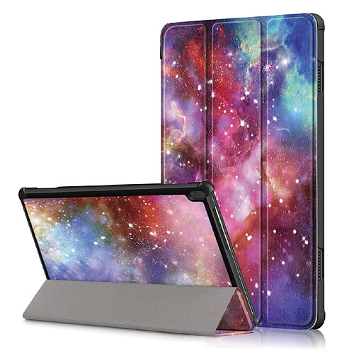 Etui en PU impression de motifs à trois volets nuit étoilée pour votre Lenovo Tab M10 TB-X605F/TB-X505