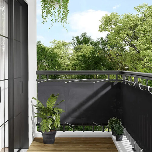 vidaXL Écran de balcon anthracite 75x800 cm 100% polyester oxford