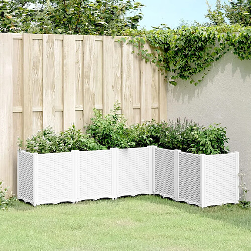 vidaXL Jardinière blanc 160x120x53 cm polypropylène