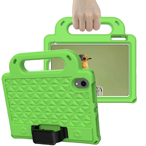 Coque en TPU avec béquille et bandoulière vert pour votre iPad mini (2021)