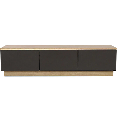 ICONIK INTERIOR Buffet Meuble de télévision de style scandinave - Bois Gris