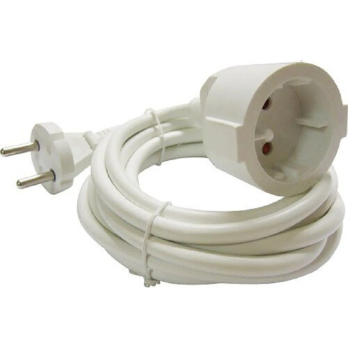 Electraline 10148023J Prolongateur Blanc 5 mètres